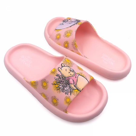 Winnie The Pooh Flowers for Eeyore Women's Flip Flop Cloud Comfort Slide Sandals